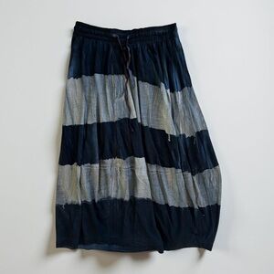 Gilda Midani Blue Striped Maxi skirt with pockets